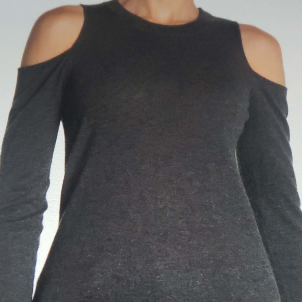Cold Shoulder 100% Cashmere Sweater New No Tags